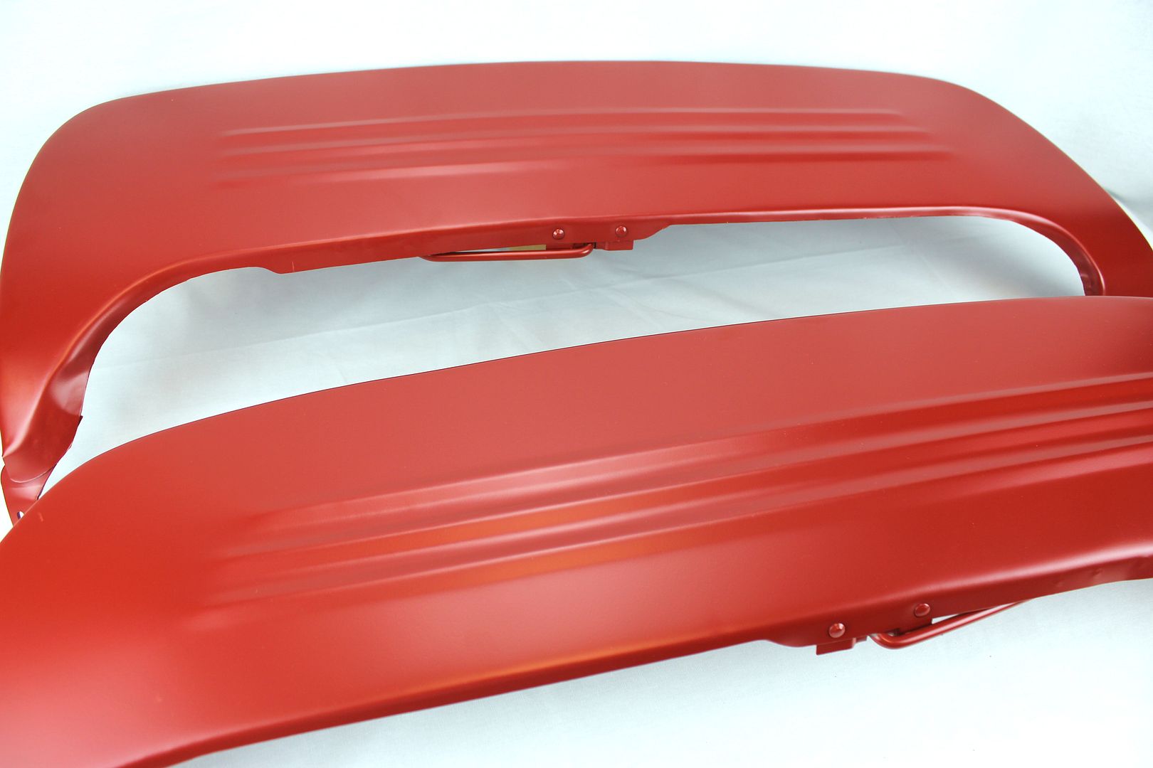 49 50 51 Ford Crestline Custom Deluxe Ribbed Steel Fender Skirts 1949